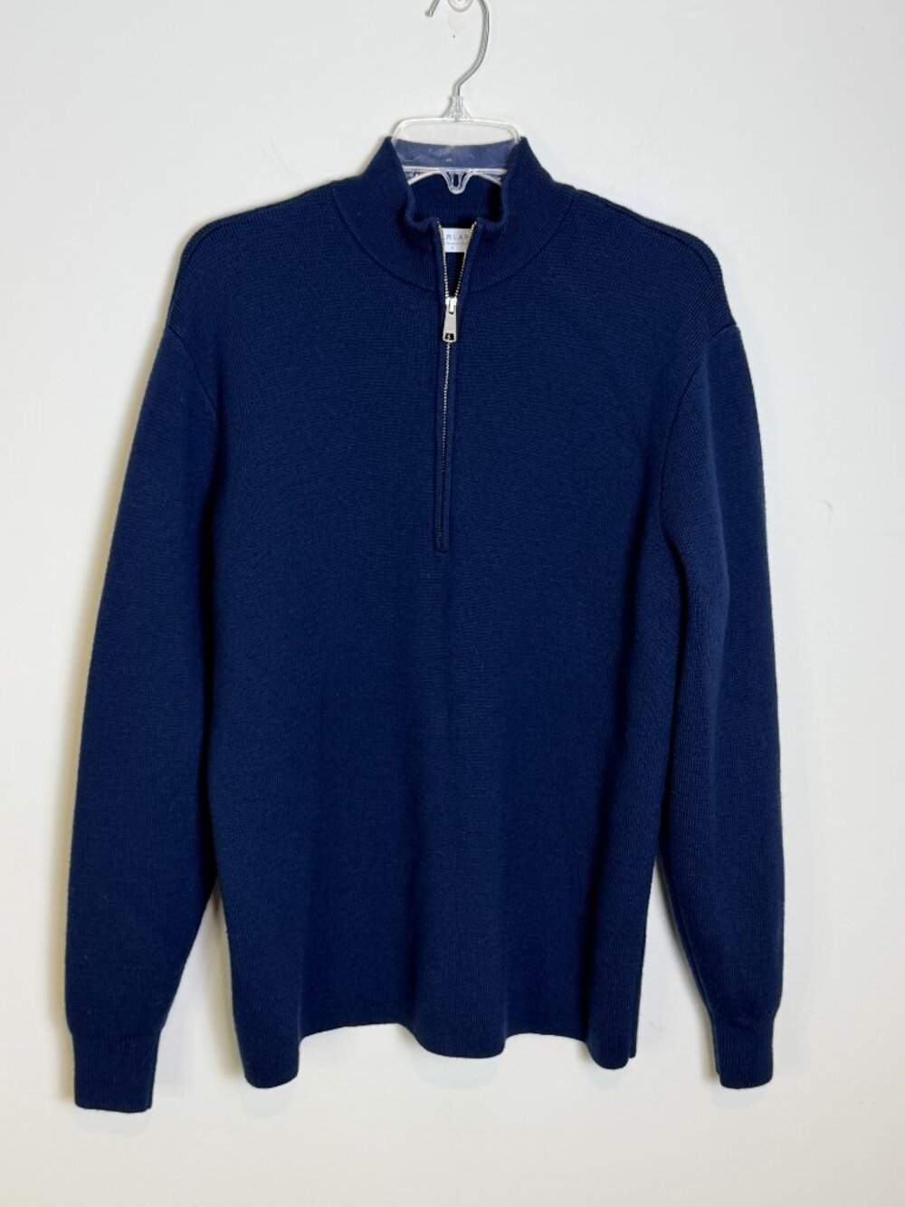 EVERLANE Men's  Half-Zip Wool Blend Sweater, Navy | Sz. M